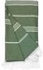 The One Towelling TH1400 Recycled Hamam Towel - Olive Green - 100 x 180 cm