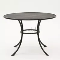 Tuintafel Antraciet Rond 105 cm Zwart Lichtmetaal Basic Strekmetaal Sow Shin Europe