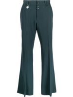 MM6 Maison Margiela pantalon évasé en laine - Vert - thumbnail