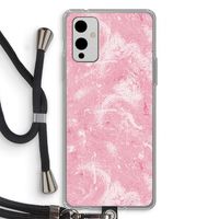 Abstract Painting Pink: OnePlus 9 Transparant Hoesje met koord