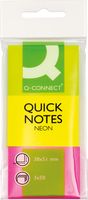 Q-CONNECT Quick Notes, ft 38 x 51 mm, 50 vel, etui van 3 blokken in neonkleuren - thumbnail