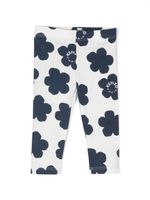 Kenzo Kids legging en coton à fleurs - Blanc