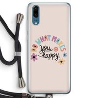 Happy days: Huawei P20 Transparant Hoesje met koord