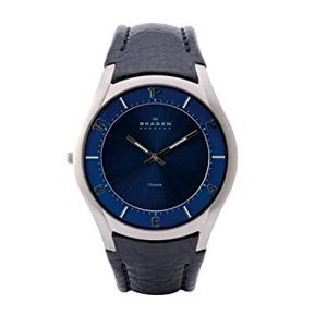 Horlogeband Skagen 619XXLTLN Leder Zwart