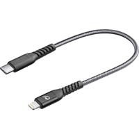 Cellularline TETRACABC2LMFI15CK USB-kabel USB 2.0 USB-C stekker, Apple Lightning stekker 0.15 m Zwart
