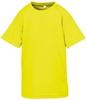 Spiro RT287J Junior Performance Aircool Tee - Fluorescent Yellow - XS (3-4)