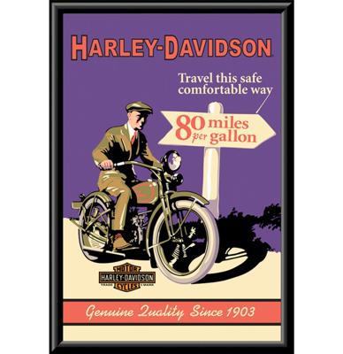 Harley-Davidson Travel This Safe Comfortable Way Ingelijste Print LAATSTE STUKS
