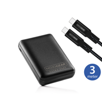 MOJOGEAR MINI EXTRA FAST 10.000 mAh powerbank met USB-C naar USB-C kabel 100W USB 3.1 Extra Sterk 3m