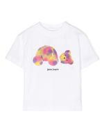 Palm Angels Kids t-shirt en coton à logo imprimé - Blanc