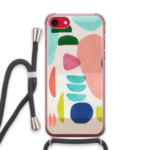 Bold Rounded Shapes: iPhone SE 2020 Transparant Hoesje met koord