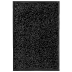 VidaXL Deurmat wasbaar 40x60 cm zwart