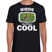 Dieren grutto vogel t-shirt zwart heren - birds are cool shirt