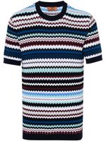 Missoni t-shirt en coton à motif zig-zag - Bleu - thumbnail