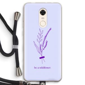 Be a wildflower: Xiaomi Redmi 5 Transparant Hoesje met koord