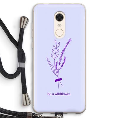 Be a wildflower: Xiaomi Redmi 5 Transparant Hoesje met koord