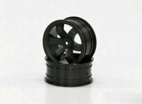 Front wheel black 2pcs (FAH-201BK) - thumbnail