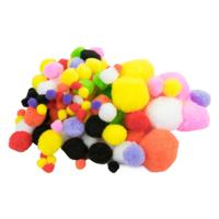 Gekleurde Pompons, 100st. Gekleurde Pompons, 100st.