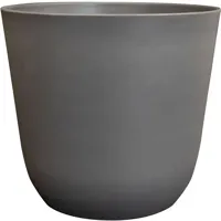 TS Collection bloempot kunststof 27x25cm grijs