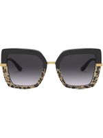 Dolce & Gabbana Eyewear lunettes de soleil Half Print à monture carrée - Noir - thumbnail