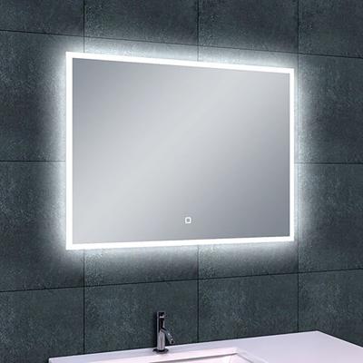 Wiesbaden Quatro LED Badkamerspiegel 80x60cm - Dimbaar met Spiegelverwarming