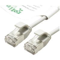 ROLINE GREEN F/UTP DataCenter Patchkabel Cat.6A (Class EA), LSOH, extra dun, grijs, 1,5 m