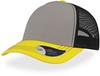 Atlantis AT527 Rapper Canvas Cap - Grey/Bright-Yellow/Black - One Size