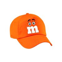 Verkleed pet voor volwassenen - letter M - oranje - unisex - carnaval - themafeest - thumbnail