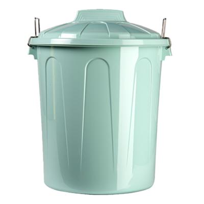 Plasticforte afvalemmer - mintgroen - 21L - kunststof - H42 cm - met deksel