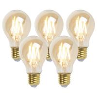 LUEDD Set van 5 E27 dimbare LED lampen goldline 5W 380 lm 2200K LUEDD Set van 5 E27 dimbare LED lampen goldline 5W 380 lm 2200K
