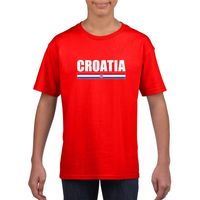 Rood Kroatie supporter t-shirt voor kinderen XL (158-164)  -
