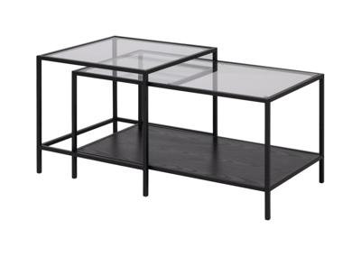 Bendt Salontafel 'Holger' Set van 2 stuks, Glas en metaal