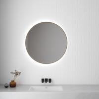 Wiesbaden Novi Ronde Dimbare LED Badkamerspiegel 80cm - Geborsteld Messing