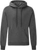 Fruit Of The Loom F421 Classic Hooded Sweat - Dark Heather Grey - L