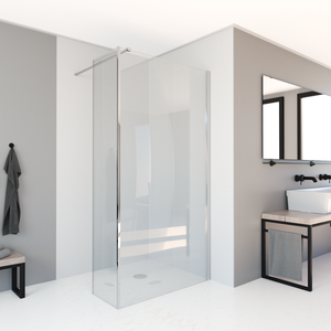 Douche zijwand SaniClear Redro | 40x200 cm | Helder glas | Chroom beslag
