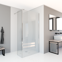 Douche zijwand SaniClear Redro | 40x200 cm | Helder glas | Chroom beslag