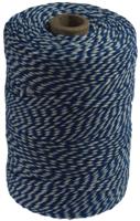 Katoentouw, blauw-wit, klos van 200 g, ongeveer 250 m Katoentouw, blauw-wit, klos van 200 g, ongeveer 250 m