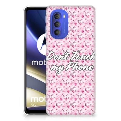 Motorola Moto G51 5G Silicone-hoesje Flowers Pink DTMP Motorola Moto G51 5G Silicone-hoesje Flowers Pink DTMP