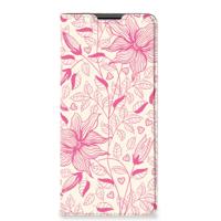 Motorola Edge 30 Pro Smart Cover Pink Flowers