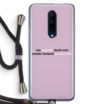 uw waarde daalt niet: OnePlus 7 Pro Transparant Hoesje met koord
