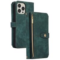 Google Pixel 6A hoesje - Bookcase - Koord - Pasjeshouder - Portemonnee - Kunstleer - Donkergroen - thumbnail