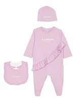 Balmain Kids trousseau de naissance à logo imprimé - Rose