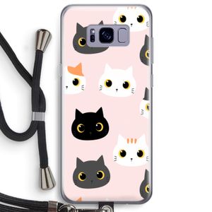 Katten: Samsung Galaxy S8 Plus Transparant Hoesje met koord