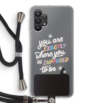 Right Place: Samsung Galaxy A32 5G Transparant Hoesje met koord