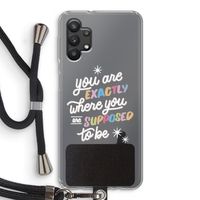 Right Place: Samsung Galaxy A32 5G Transparant Hoesje met koord