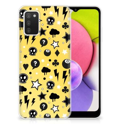 Silicone Back Case Samsung Galaxy A03S Punk Geel Silicone Back Case Samsung Galaxy A03S Punk Geel