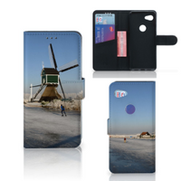 Google Pixel 3A Flip Cover Schaatsers - thumbnail