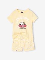 Mädchen Sommer-Schlafanzug PEANUTS SNOOPY mit Blumen pastelgeel Mädchen Sommer-Schlafanzug PEANUTS SNOOPY mit Blumen pastelgeel