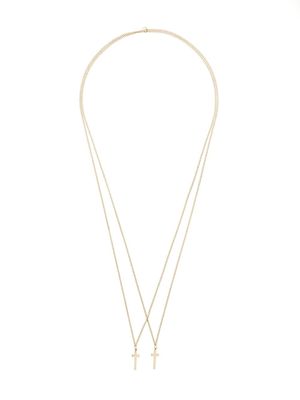 DSQUARED2 collier double à pendentif - Métallisé