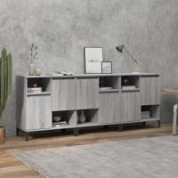 Dressoirs 3 st 60x35x70 cm bewerkt hout grijs sonoma eikenkleur