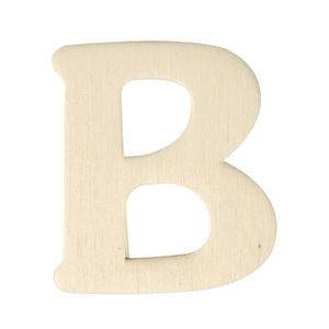 Houten letter B 4 cm